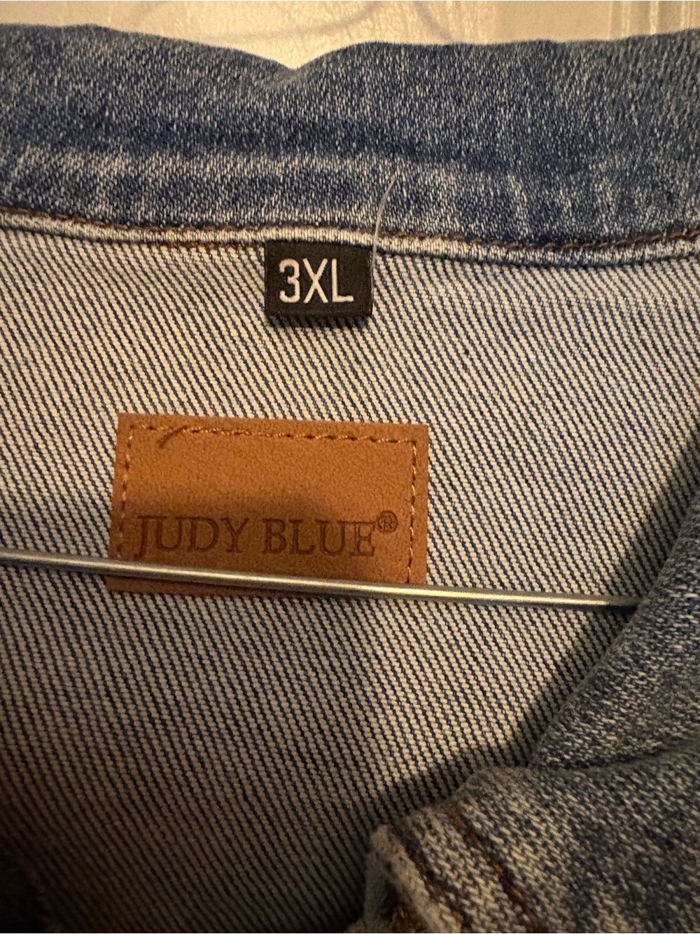 Judy Blue Light Wash Jean Jacket with Raw Hem - Picture 2 of 4